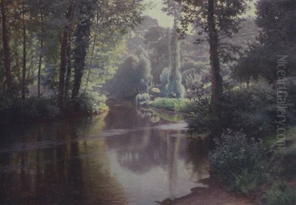 Un Coin De L'orne (pres Alencon) Oil Painting by Paul Jean Marie Sain