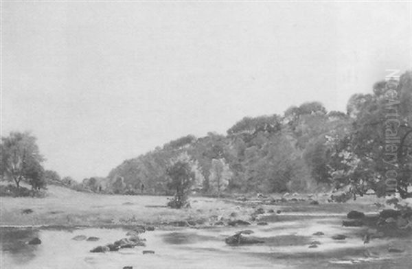 Paysage Au Torrent Oil Painting by Paul Jean Marie Sain