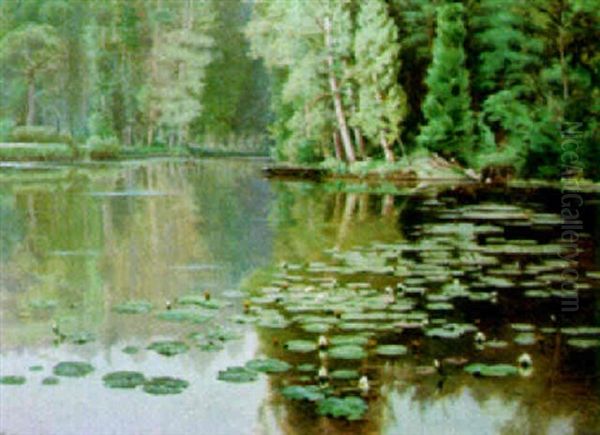 Nenuphars Oil Painting by Paul Jean Marie Sain