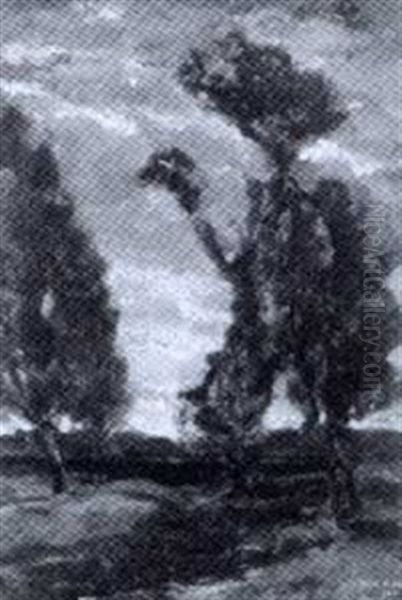 Gewitterlandschaft Oil Painting by Jean Aime Saint-Cyr Girier