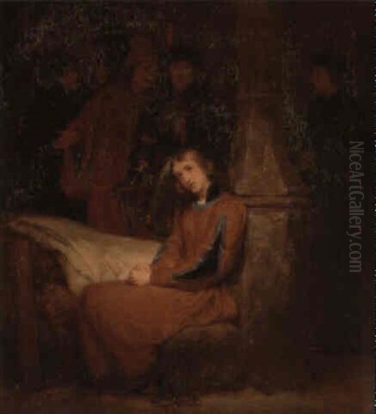 Juana De Arco En Prision Oil Painting by Gillot Saint-Evre