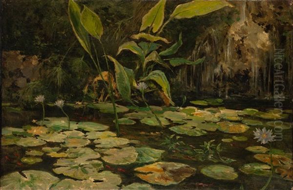 Nenufares Oil Painting by Casimiro Sainz Y Sainz