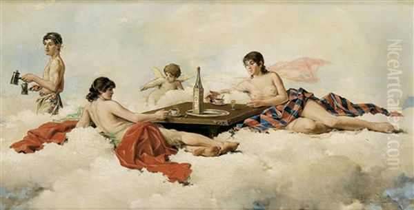 Alegoria Del Cafe Oil Painting by Emilio Sala y Frances