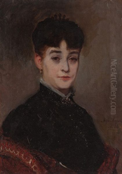 Retrato De Joven Dama Oil Painting by Emilio Sala y Frances