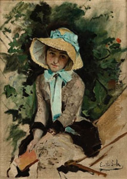 Nostalgia Oil Painting by Emilio Sala y Frances