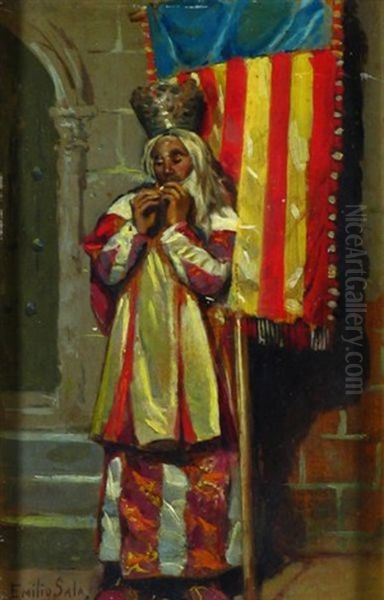 Personaje Valenciano Oil Painting by Emilio Sala y Frances