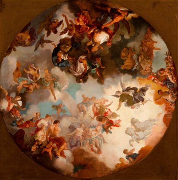 Angeles En El Paraiso Oil Painting by Emilio Sala y Frances