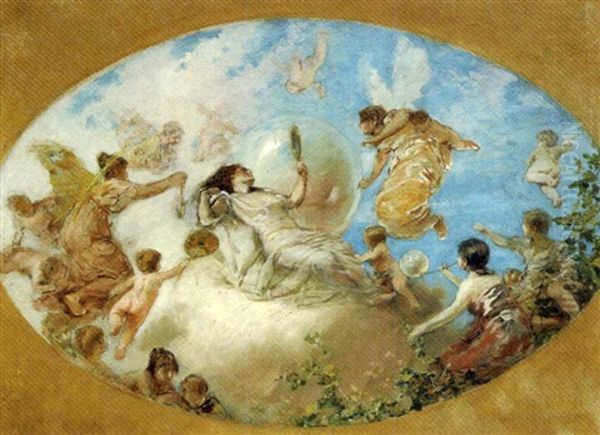 Boceto Para Un Fresco Oil Painting by Emilio Sala y Frances