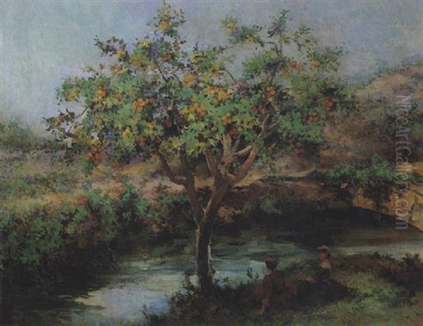 Bajo El Arbol Frutal Oil Painting by Emilio Sala y Frances