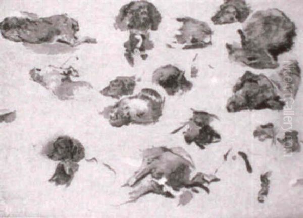 Estudio De Animales Oil Painting by Emilio Sala y Frances