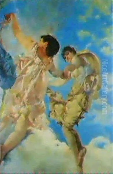 Escena Alegorica Oil Painting by Emilio Sala y Frances