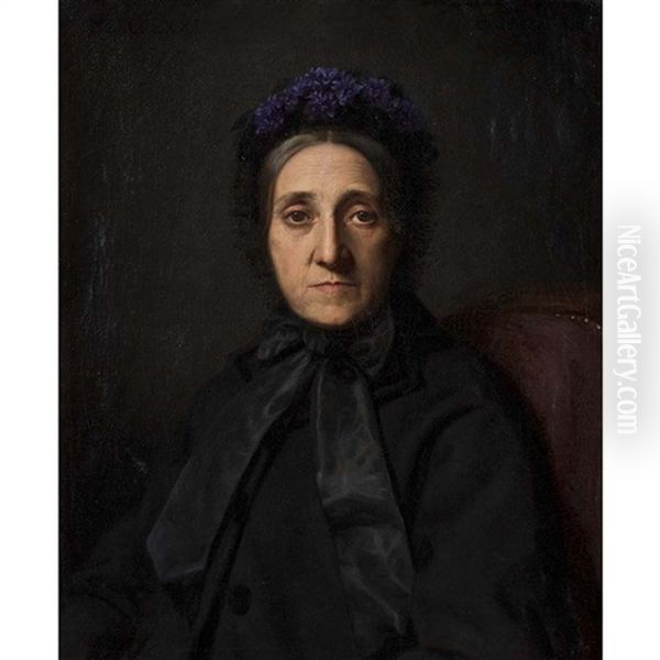 Portrait De Femme Oil Painting by Eugenie Alexandrine Marie Salanson