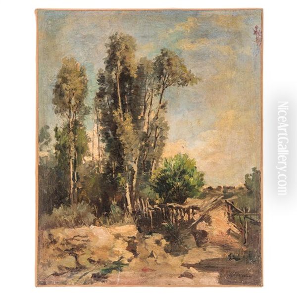 Paisaje Con Arboles Oil Painting by Mateo Saldana