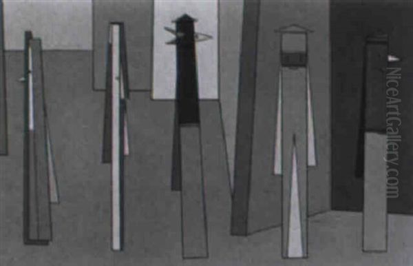 The Awareness Of Uncertainty Oil Painting by Attilio Salemme