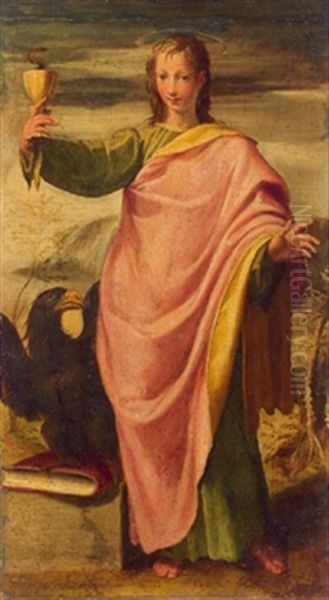 Johannes Der Evangelist, San Giovanni Evangelista Oil Painting by Arcangelo di Leonardo Salimbeni