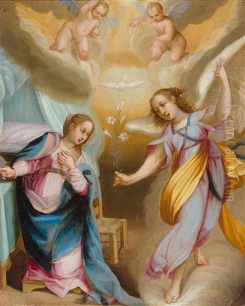 Verkundigung Oil Painting by Ventura Salimbeni