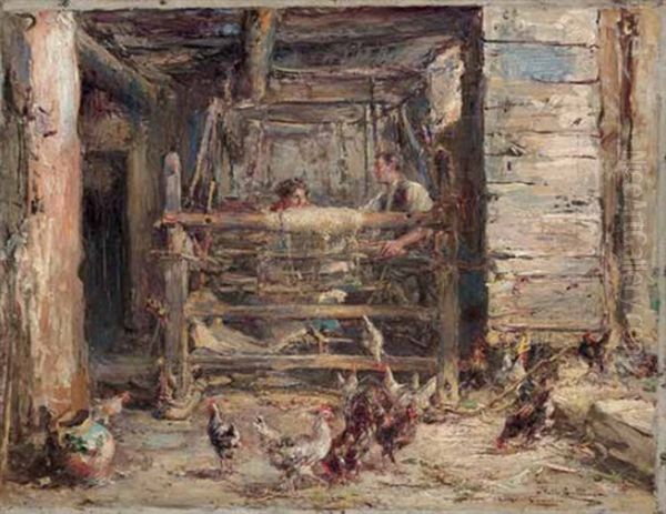 Al Lavoro Oil Painting by Juan Pablo Salinas