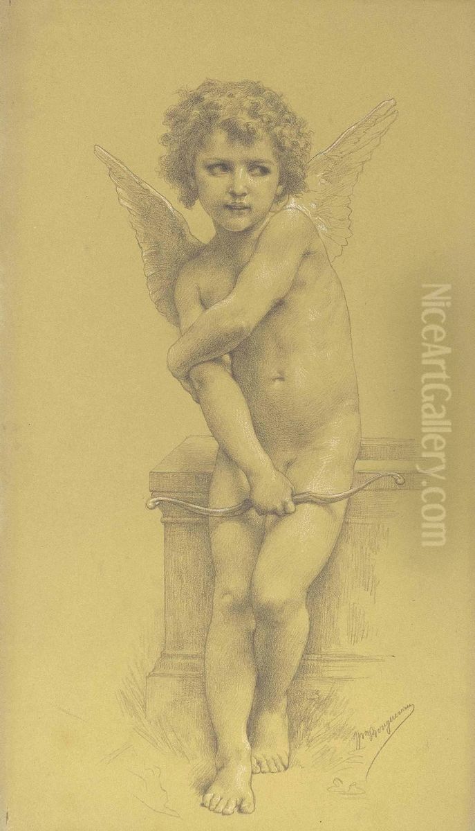 Cupidon Et Son Arc Oil Painting by William-Adolphe Bouguereau