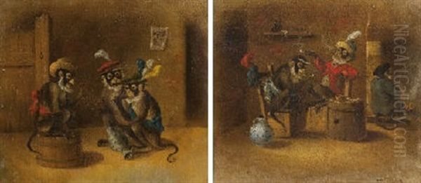 Abraham Et Les Trois Anges Oil Painting by Anthonis Sallaert