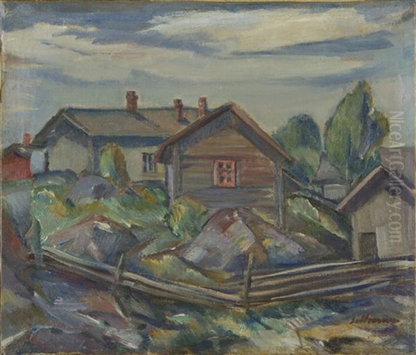 Rocky Yard Oil Painting by Tyko Sallinen