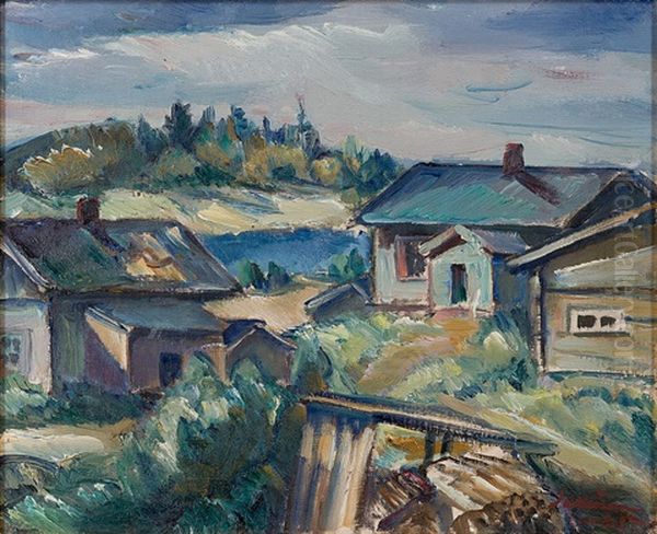 Motif From The Country Side Oil Painting by Tyko Sallinen