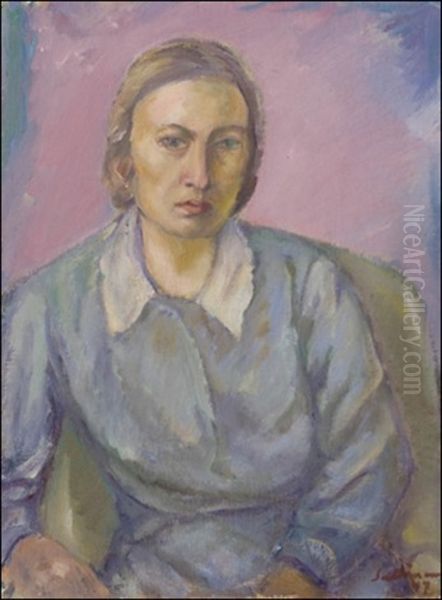 Vaimo Oil Painting by Tyko Sallinen