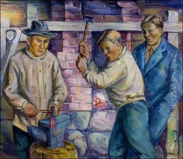 Seppia Oil Painting by Tyko Sallinen