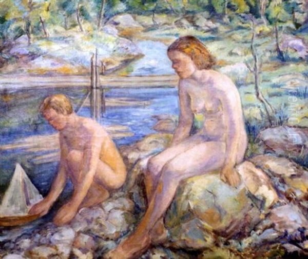 Puron Rannalla Oil Painting by Tyko Sallinen