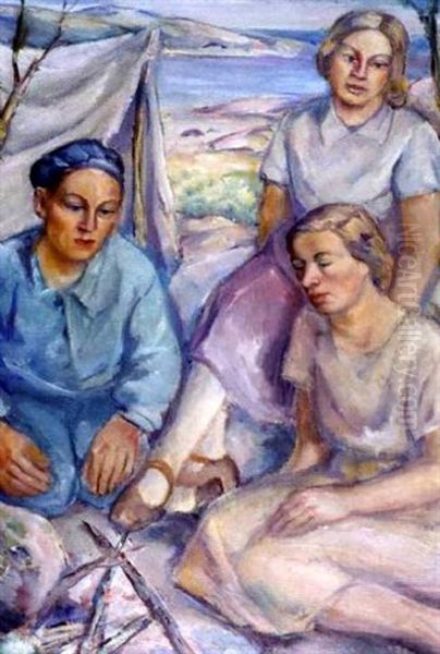 Nuotion Aaressa Oil Painting by Tyko Sallinen