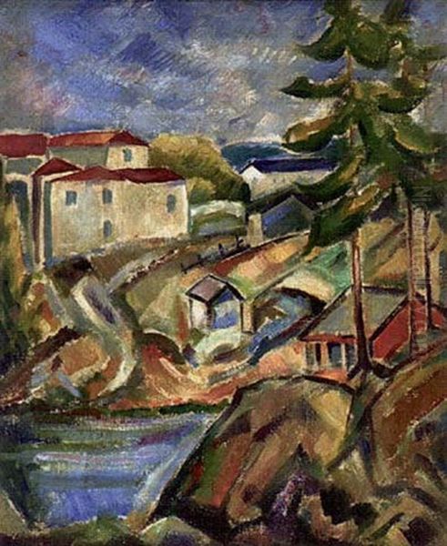 Landskap Fran Valamo Oil Painting by Tyko Sallinen