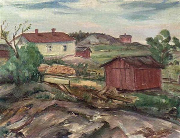 Sommardag Pa Landet Oil Painting by Tyko Sallinen