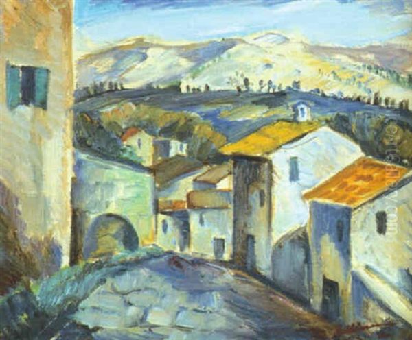 Vaderkvarn Pa Sottunga Oil Painting by Tyko Sallinen