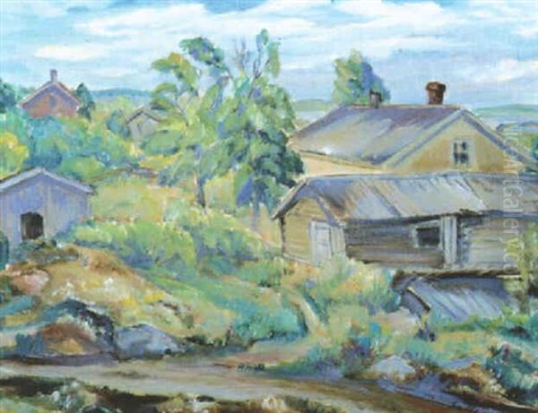 Bondgard Oil Painting by Tyko Sallinen