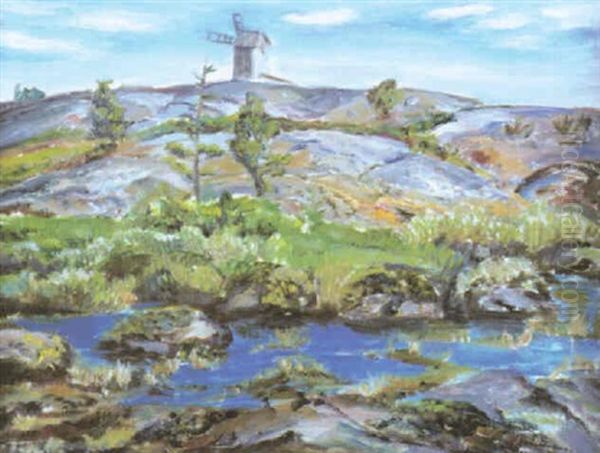 By I Sydfrankrike Oil Painting by Tyko Sallinen