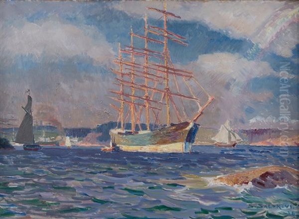 The Pamir Oil Painting by Santeri Salokivi