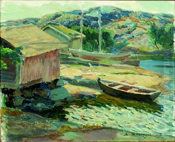 Shorescape Oil Painting by Santeri Salokivi