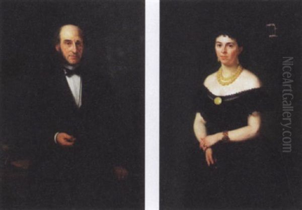 Herreportraet Oil Painting by Geskel Saloman