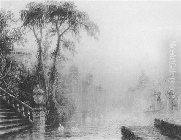 Misty Morning In Venice Oil Painting by James Salt