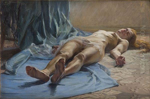 Drowned Woman Oil Painting by Arcangelo Salvarani