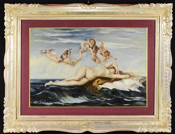 Venus Being Born (after A. Cabanel) Oil Painting by Arcangelo Salvarani