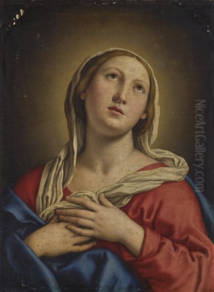 The Madonna In Prayer Oil Painting by Giovanni Battiata Salvi, Il Sassoferrato