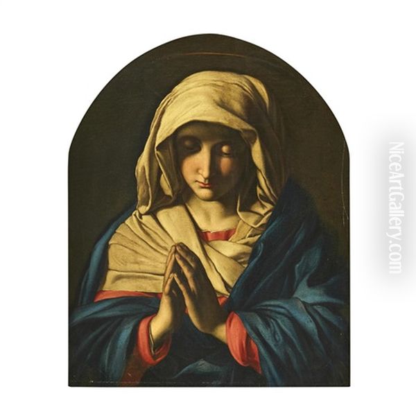 Virgin Mary In Prayer Oil Painting by Giovanni Battiata Salvi, Il Sassoferrato