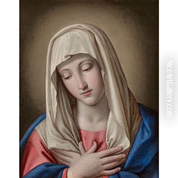 The Virgin At Prayer Oil Painting by Giovanni Battiata Salvi, Il Sassoferrato
