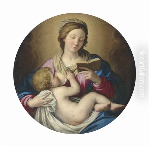 The Madonna And Child Oil Painting by Giovanni Battiata Salvi, Il Sassoferrato