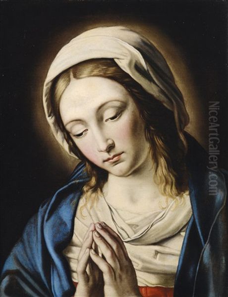 The Virgin In Prayer Oil Painting by Giovanni Battiata Salvi, Il Sassoferrato