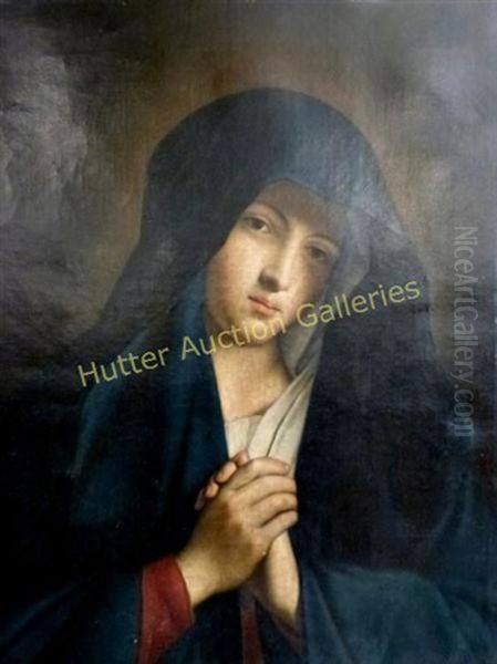 La Madre Dei Dolori [our Lady Of Sorrow] Oil Painting by Giovanni Battiata Salvi, Il Sassoferrato