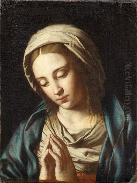 The Madonna At Prayer Oil Painting by Giovanni Battiata Salvi, Il Sassoferrato