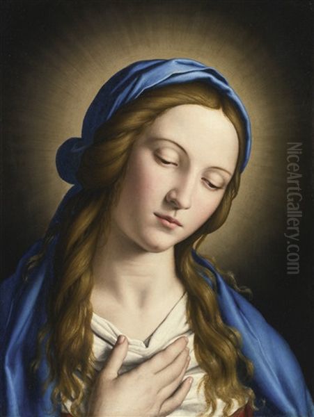 The Madonna Oil Painting by Giovanni Battiata Salvi, Il Sassoferrato
