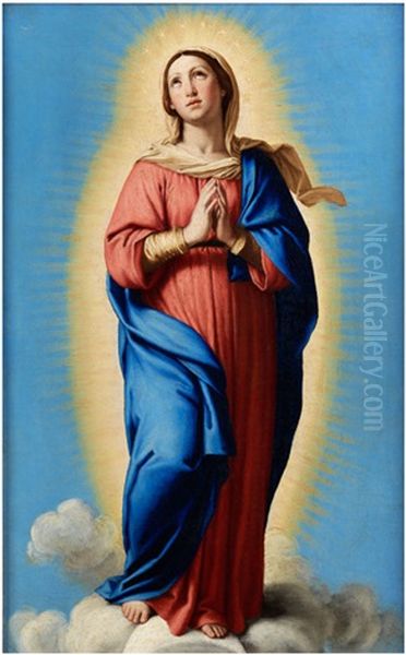 Die Unbefleckte Empfangnis Oil Painting by Giovanni Battiata Salvi, Il Sassoferrato