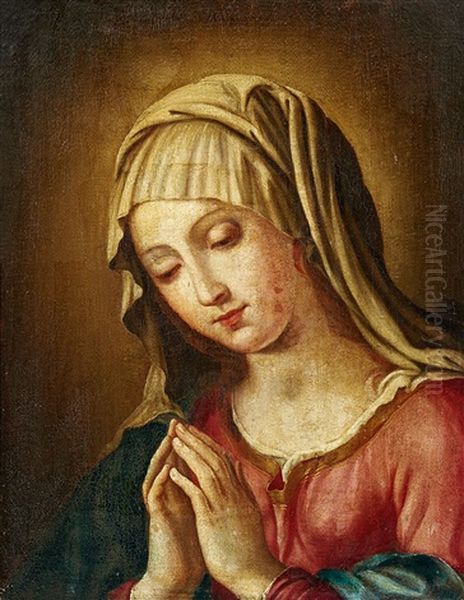 The Virgin In Prayer Oil Painting by Giovanni Battiata Salvi, Il Sassoferrato